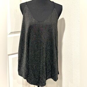 Black sparkling top